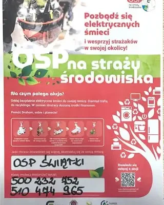 Powalone drzewo na jezdni w Kalistach — interwencja OSP Świątki