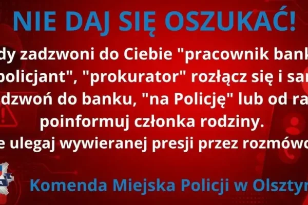Olsztyn: kampania ostrzegawcza przed oszustami w komunikacji miejskiej