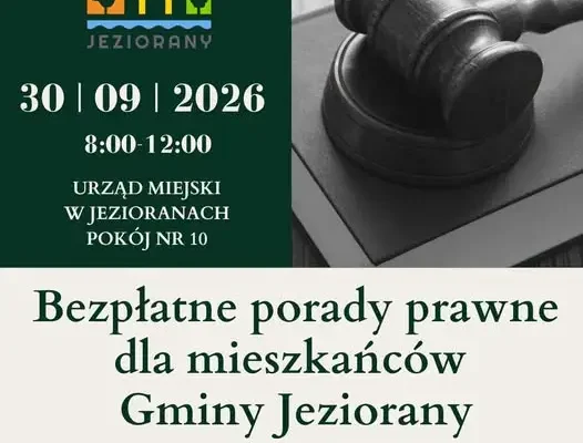 Bezpłatne porady prawne dla mieszkańców Gminy Jeziorany – 30 września
