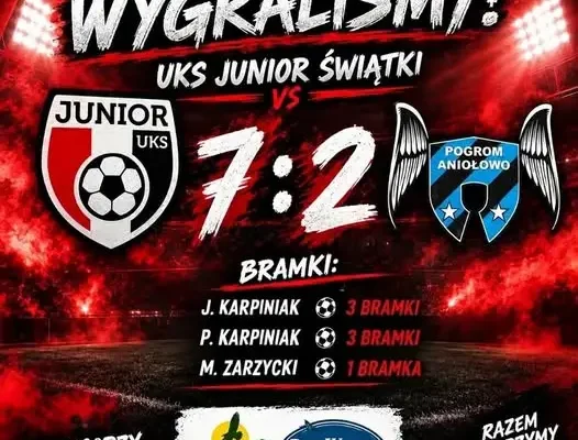 UKS Junior Świątki wygrywa 7:2. Gol z 30 metrów ozdobą meczu