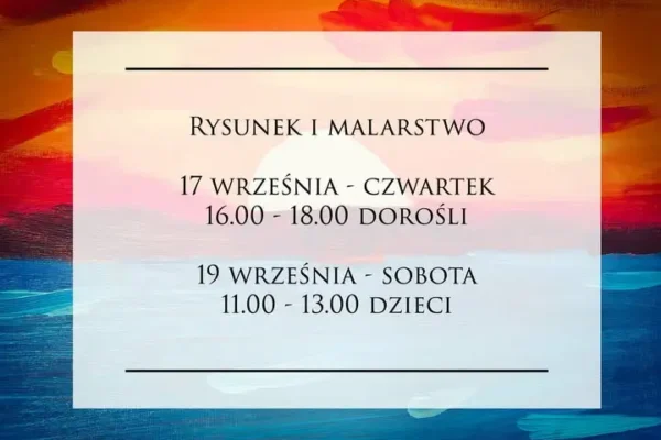 Gietrzwałd: zajęcia z rysunku i malarstwa dla dorosłych oraz dzieci