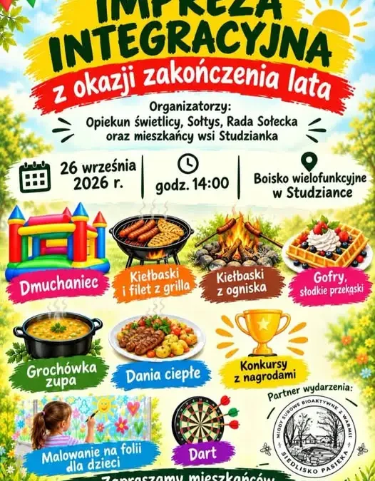 Zakończenie lata w Studziance – impreza integracyjna już dziś!