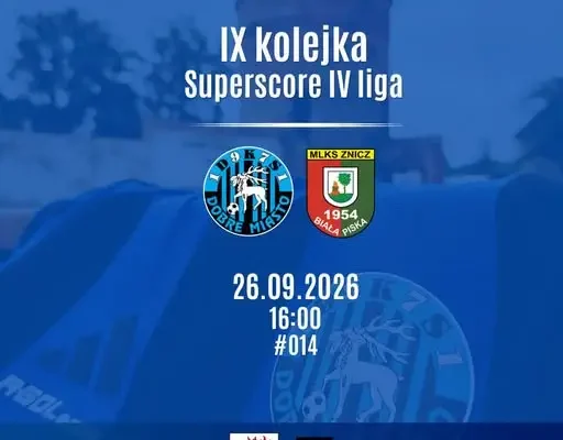 9. kolejka IV ligi: DKS Dobre Miasto podejmuje Znicz Biała Piska