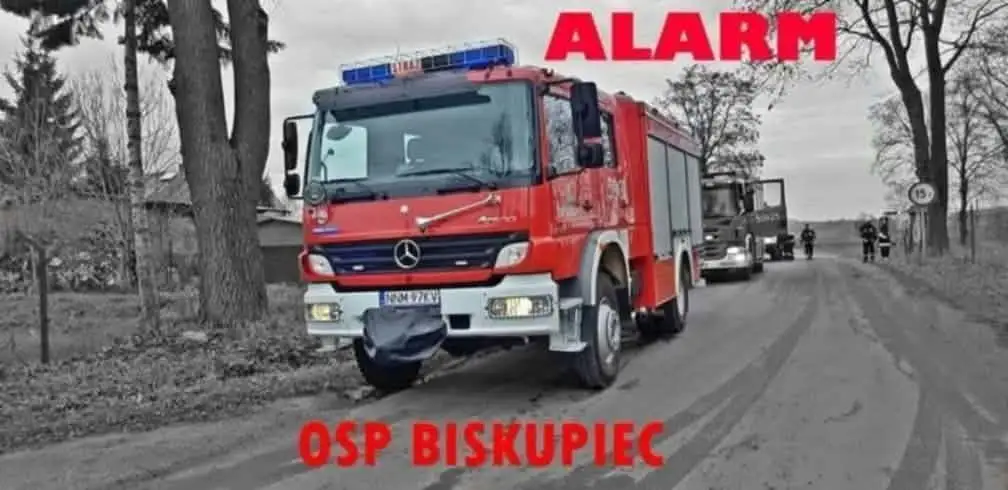 Fałszywy alarm w Biskupcu: Strażacy z OSP i PSP w akcji