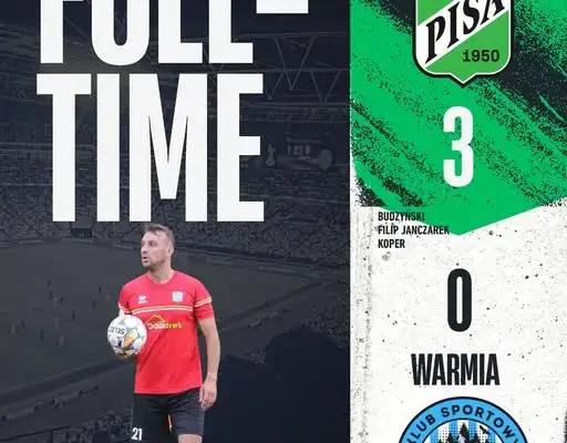 Rezerwy Pisy ECO-TER Barczewo wygrywają z Warmią Wrzesina