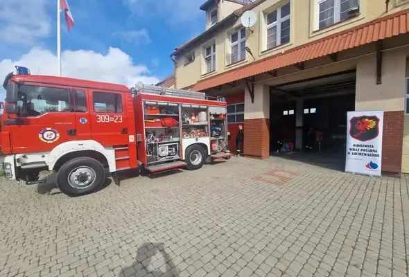 Trening reagowania na sygnały alarmowe w OSP Gietrzwałd