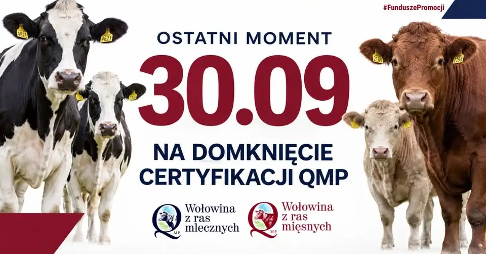 Rolnicy mają czas tylko do 30 września. Chodzi o certyfikat QMP i dopłaty