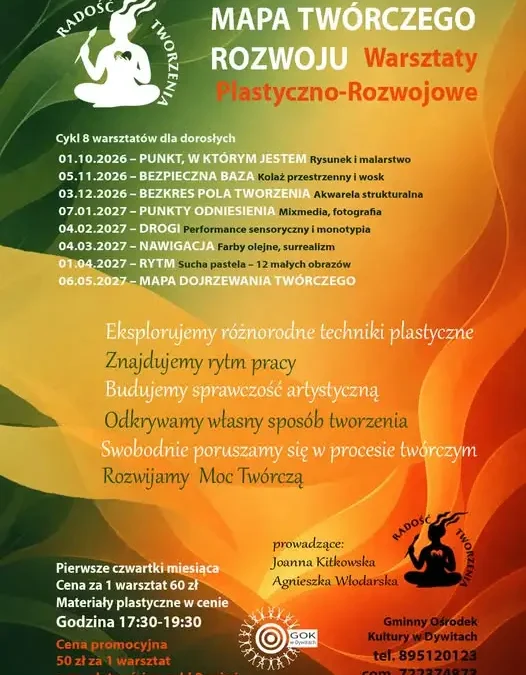 Radość Tworzenia: „Mapa Dojrzewania Twórczego” – pierwsze spotkanie już za 3 dni