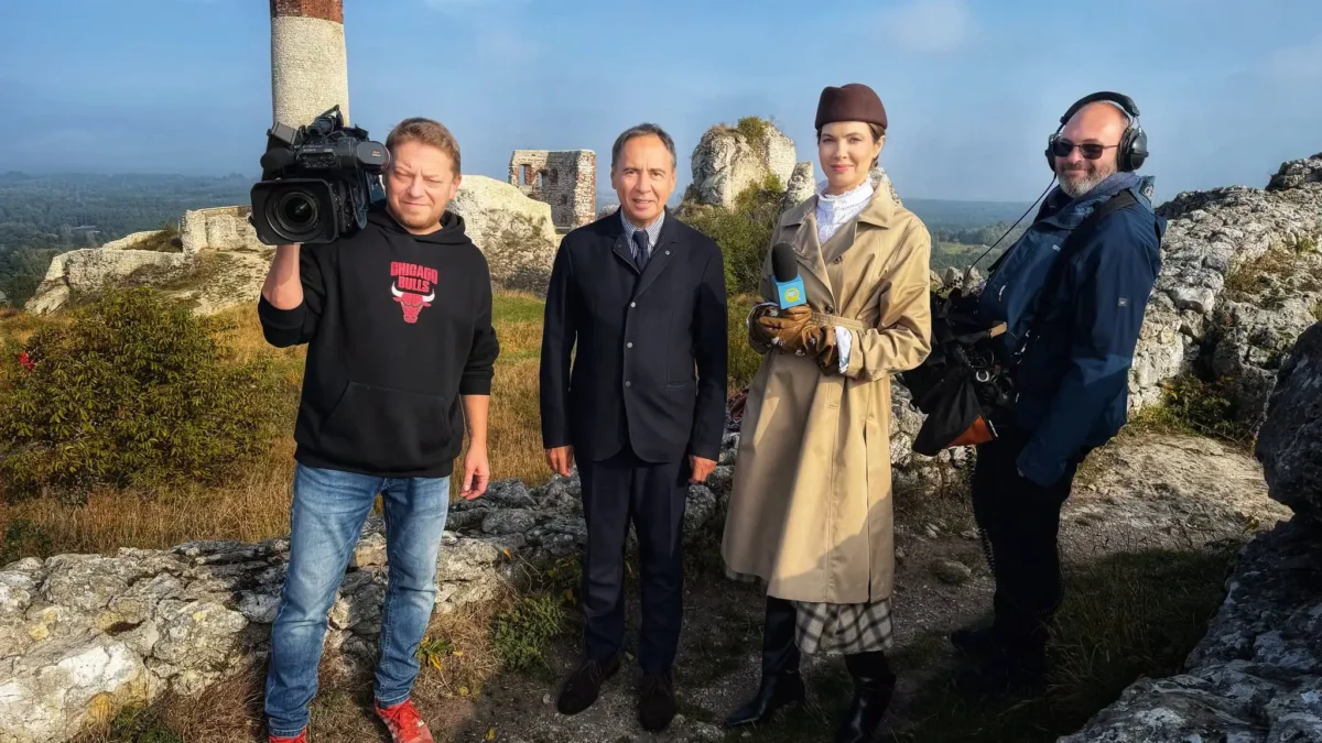 Ekipa Dzień Dobry TVN odwiedziła zamek w Olsztynie Jurajskim