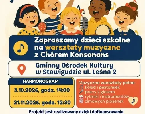 Warsztaty muzyczne z Chórem Konsonans w Stawigudzie – pierwsze spotkanie już 3 października