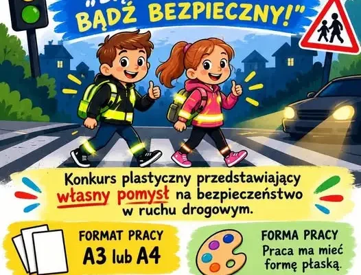 Gminny Konkurs Plastyczny „Bądź widoczny – bądź bezpieczny!” w Dywitach
