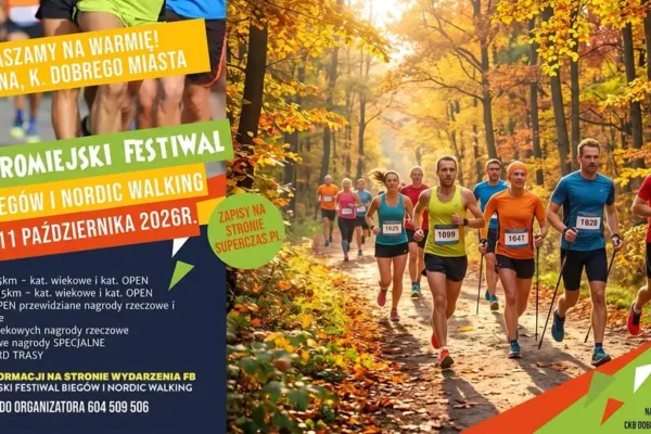 Dobromiejski Festiwal Biegów i Nordic Walking nad Jeziorem Limajno już 11 października