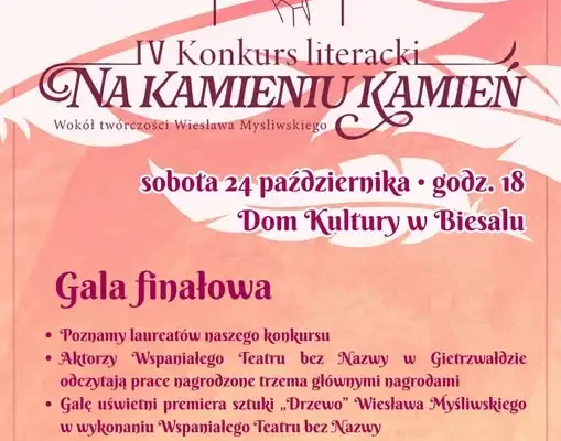 Gala finałowa konkursu literackiego „Na Kamieniu Kamień” w Biesalu