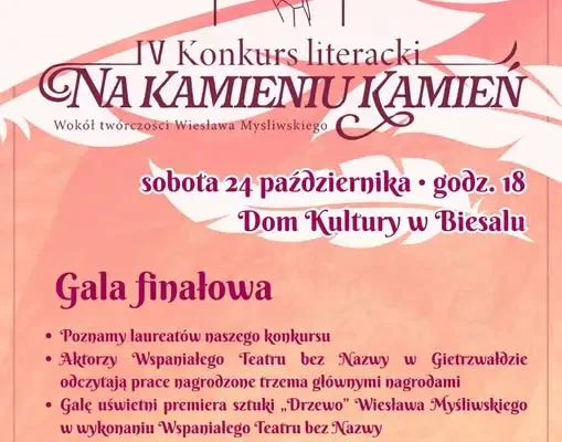 Gala finałowa konkursu literackiego „Na Kamieniu Kamień” w Biesalu