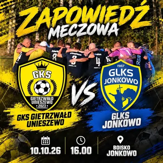Hit kolejki w Jonkowie: GKS Gietrzwałd-Unieszewo zmierzy się z GLKS Jonkowo