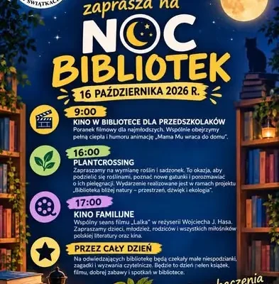 Noc Bibliotek w Świątkach – filmowe emocje i bliskość natury