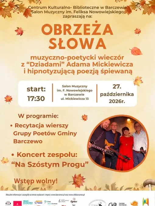 Wieczór poetycki z „Dziadami” i poezją śpiewaną w Barczewie