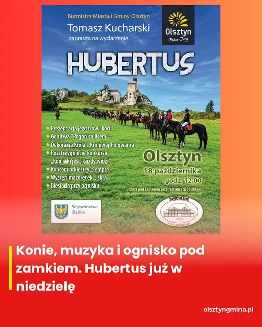 Hubertus w Olsztynie: konie, muzyka i ognisko pod jurajskim zamkiem