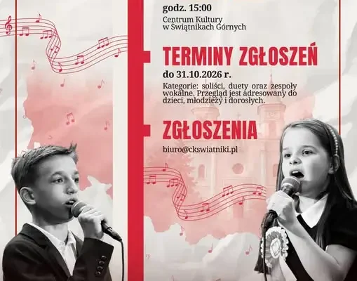 Przegląd Piosenki Patriotycznej w Świątnikach Górnych – zgłoszenia do 31 października