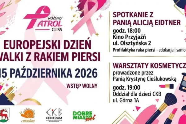 Europejski Dzień Walki z Rakiem Piersi – spotkanie i warsztaty w CKB