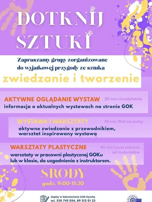 Dotknij Sztuki w Dywitach – twórcza przygoda dla przedszkoli i szkół