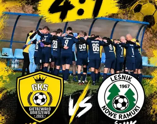 Unieszewo rozgromiło Leśnika Nowe Ramuki 4:1. Dwie bramki Kacpra Golksa