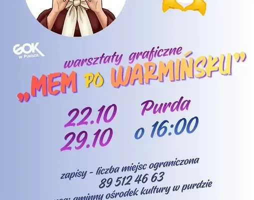 Warsztaty „Mem po Warmińsku” w Purdzie – zapisy trwają