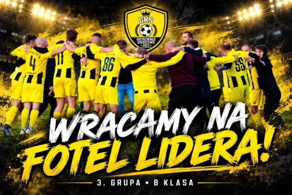 GKS Gietrzwałd-Unieszewo wraca na fotel lidera 3. grupy B Klasy