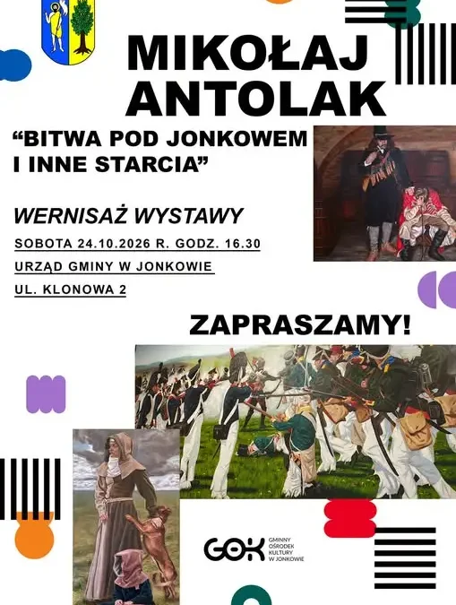 Wernisaż Mikołaja Antolaka w Jonkowie – młody artysta z gminy zaprezentuje swoje prace