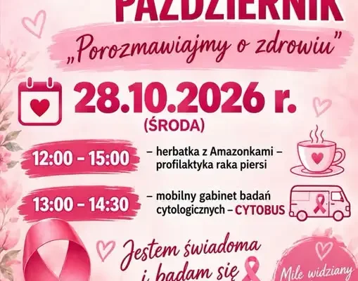 Różowy Październik w Świątkach – spotkanie o zdrowiu i badania cytologiczne