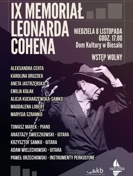 Memoriał Leonarda Cohena w Biesalu – 8 listopada w Domu Kultury