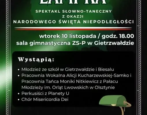Gietrzwałd: „Zielona lampka” – patriotyczny spektakl z okazji 11 Listopada