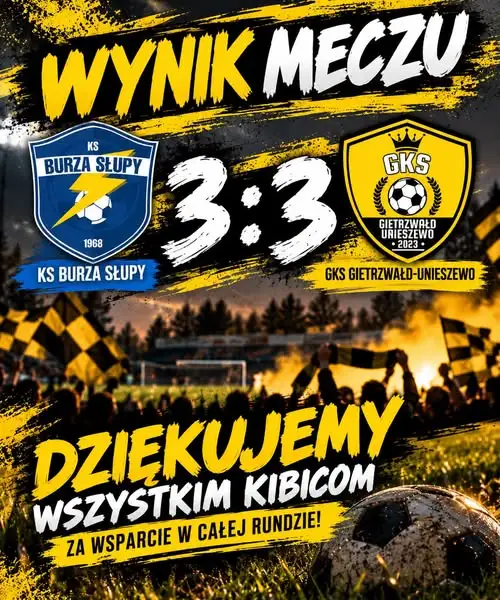 GKS remisuje 3:3 z Burzą Słupy na zakończenie rundy