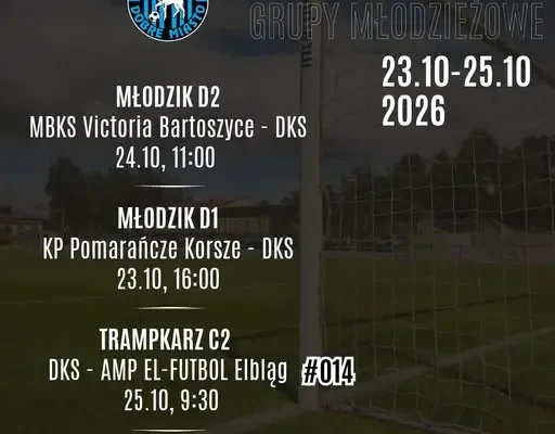 Weekendowy rozkład spotkań #kolejka10 – młodzież DKS Dobre Miasto w akcji