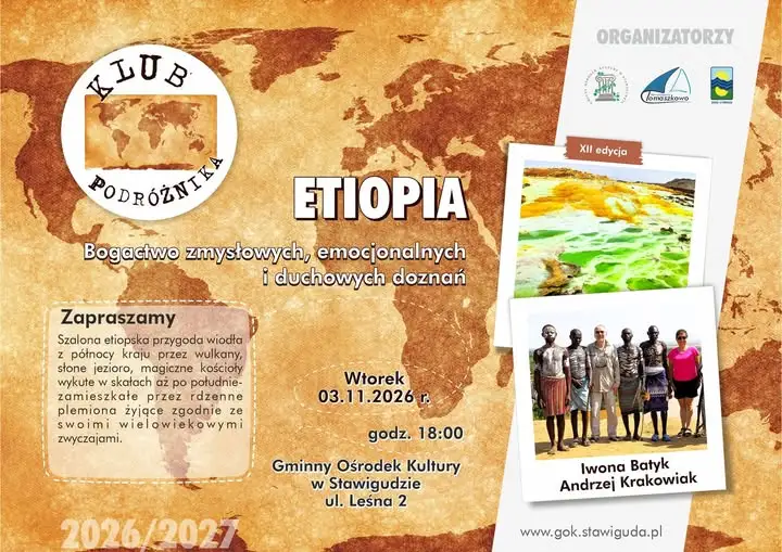 Klub Podróżnika w Stawigudzie: wieczór z Etiopią już 3 listopada