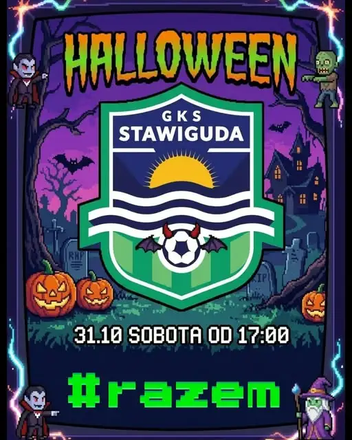 Halloween na stadionie w Stawigudzie – GKS zaprasza dzieci na mecz w przebraniach