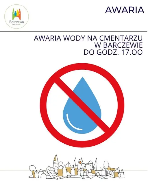 Awaria wodociągu na cmentarzu w Barczewie – utrudnienia do 17:00