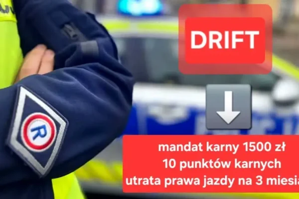 18-latek driftował po Nidzicy – stracił prawo jazdy i dostał 1500 zł mandatu