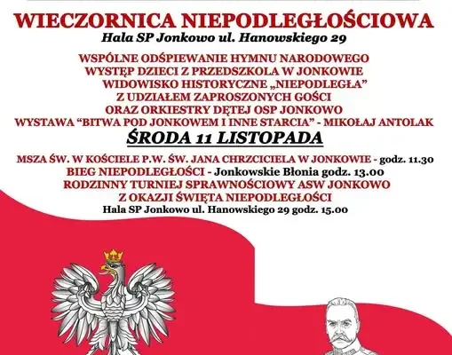 Gmina Jonkowo zaprasza na dwudniowe obchody Narodowego Święta Niepodległości