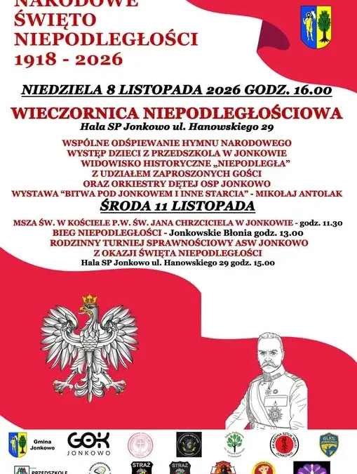 Gmina Jonkowo zaprasza na dwudniowe obchody Narodowego Święta Niepodległości