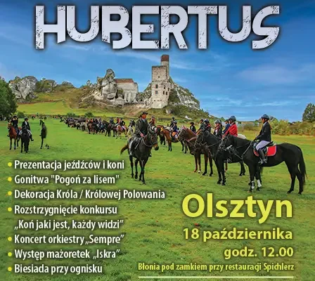 Hubertus 2026 w Olsztynie – tradycyjne święto jeźdźców na zamkowym dziedzińcu
