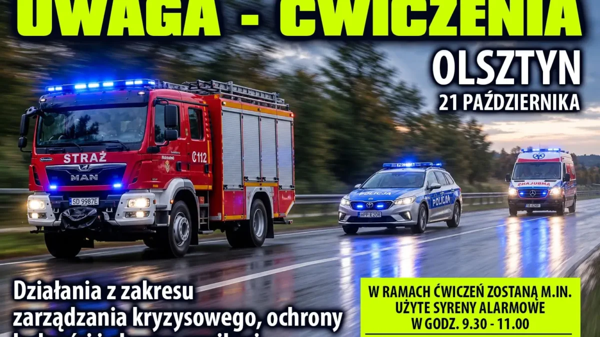 Syreny alarmowe w gminie Olsztyn Jurajski – ćwiczenie „WIND STRIKE 26”